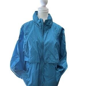 Vintage Eddie Bauer Teal Blue Nylon Jacket